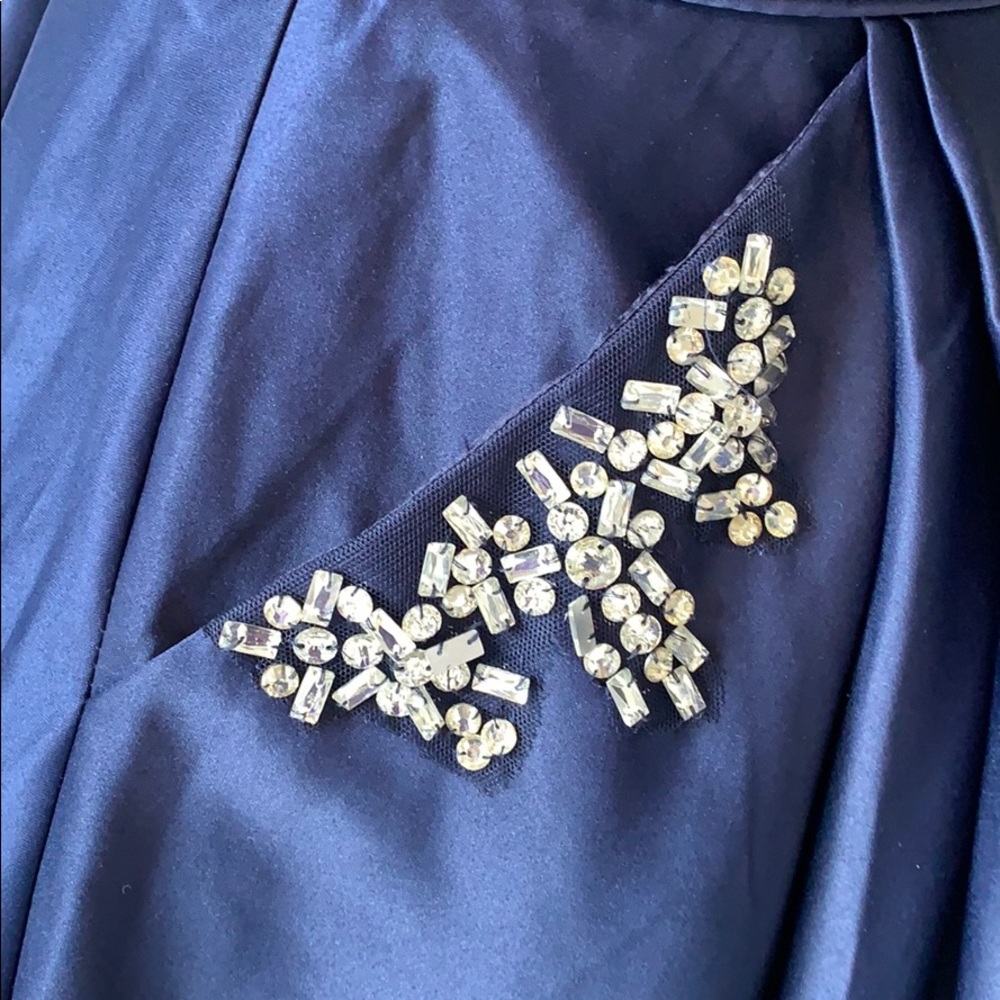 NAVY STRAPLESS DRESS - Picture 4 of 5